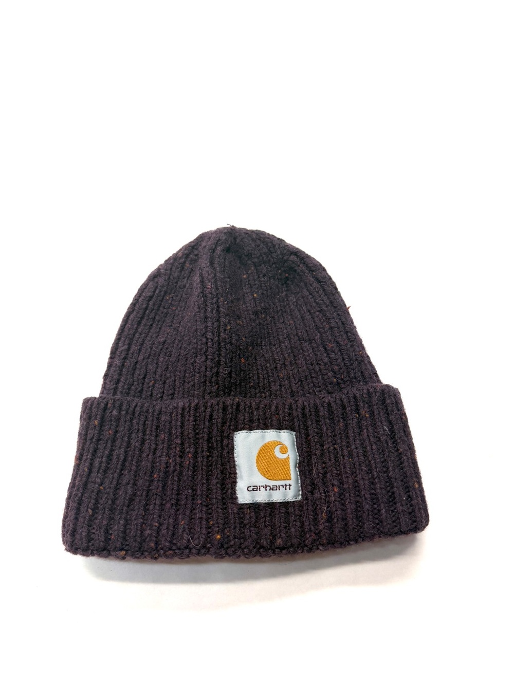 Carhartt Anglistic Wool Beanie Winter Hat in Speckled Purple Deep Plum